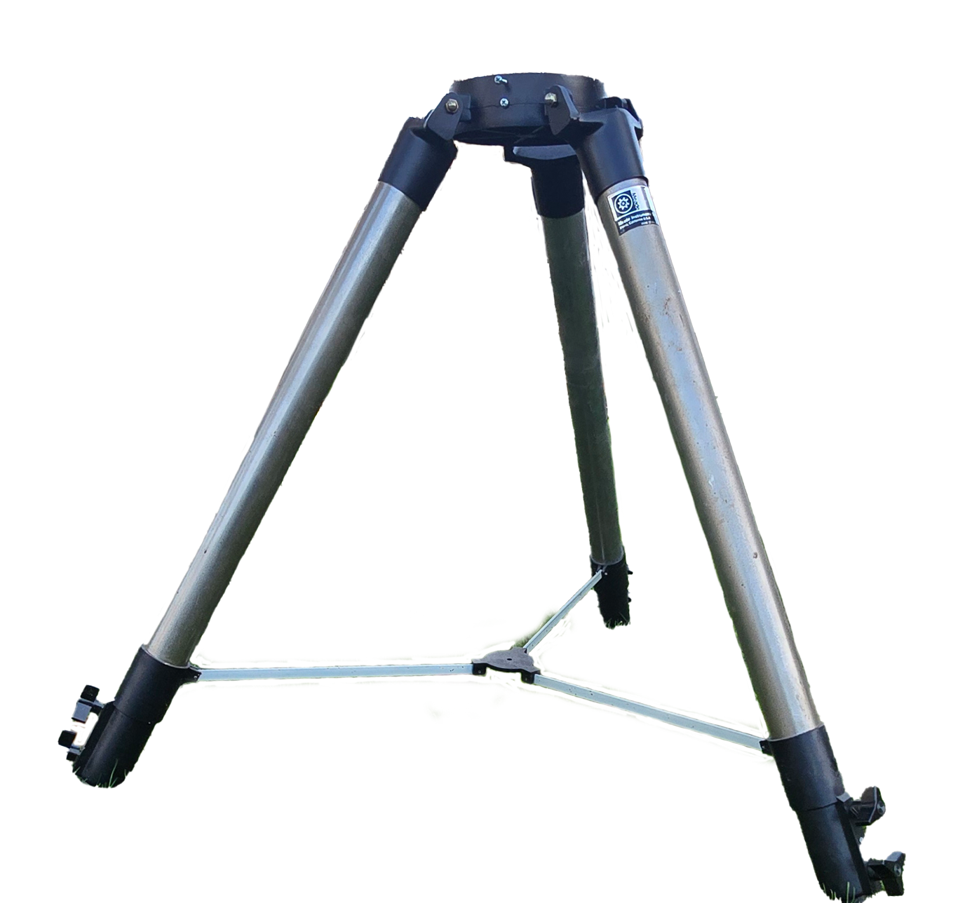 Bild, dass ein Dreibeinstativ ohne Montierung und Teleskop zeigt